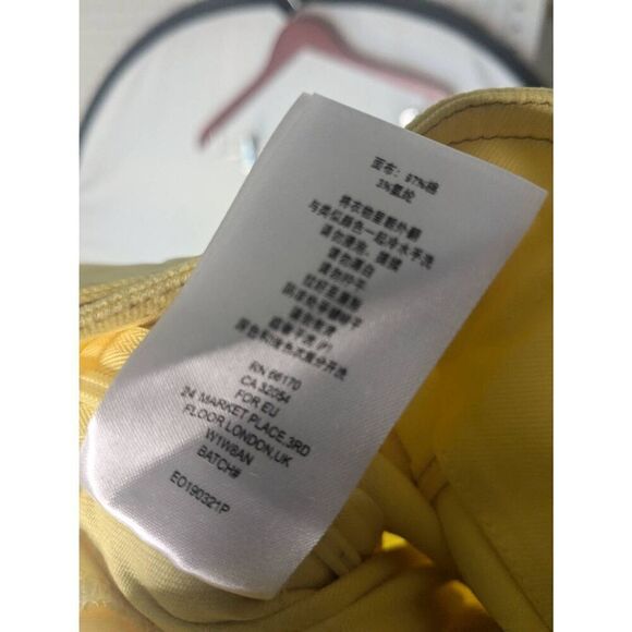 NWT REVOLVE The East Order Goldie Lemon Yellow Ultra High Waisted Flare Pants S - Picture 11 of 12